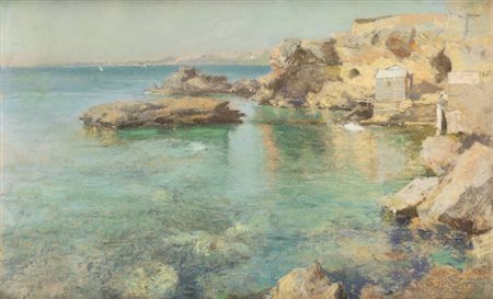 GIUSEPPE CASCIARO<BR>Ortelle (LE) 1863 - 1945 Napoli<BR>"Marina di Amalfi"