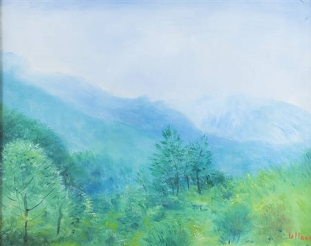 UMBERTO LILLONI<BR>Milano 1898 - 1980<BR>"Paesaggio" 1964