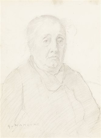 GIUSEPPE MANZONE<BR>Asti (AT) 1887 - 1983<BR>"La nonna"