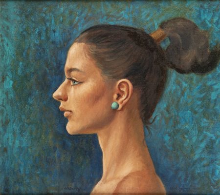 LORENZO ALESSANDRI<BR>Torino 1927 - 2000 Giaveno (TO)<BR>2Secondo studio di Donatella (Ostorero 2)" 1983