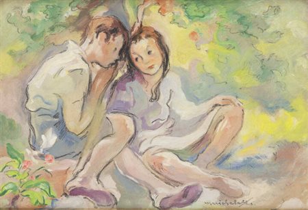 MARIO MICHELETTI<BR>Balzola Monferrato (AL) 1892 - 1975 Torino<BR>"Senza titolo"