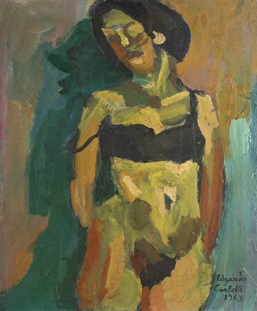 EDGARDO CORBELLI<BR>Torino 1918 - 1989<BR>"Figura femminile" 1963