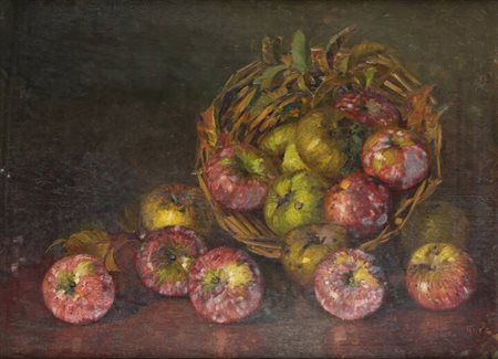 EMILIO VACCHETTI<BR>Carrù (CN) 1880 - 1964<BR>"Cesto di frutti"