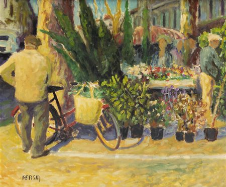 ALFRED PERSIA<BR>Francia 1933-2021<BR>"Marché aux Fleurs"