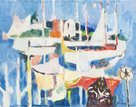 ENRICO PAULUCCI<BR>Genova 1901 - 1999 Torino<BR>"Barche"