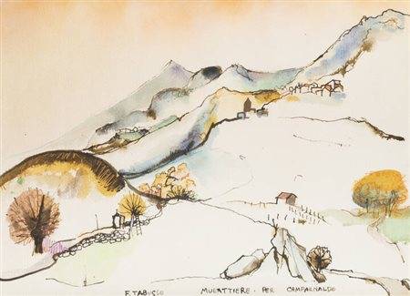 FRANCESCO TABUSSO<BR>Sesto San Giovanni (MI) 1930 - 2012 Torino<BR>"Mulattiere per Camparnaldo"