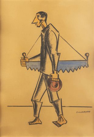 PIETRO MORANDO<BR>Alessandria 1892 - 1980<BR>"Falegname"