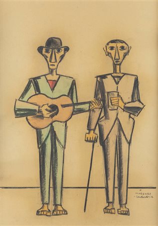 PIETRO MORANDO<BR>Alessandria 1892 - 1980<BR>"Cantastorie"