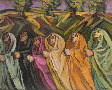 SAVERIO TERRUSO<BR>Monreale (PA) 1939 - 2003 Milano<BR>"Processione"