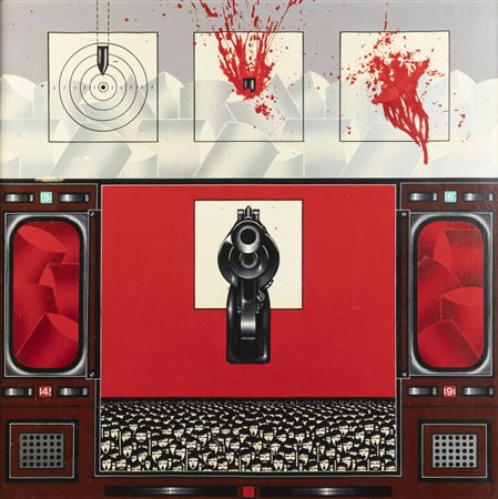 GERICO (GERI PIERO)<BR>Somma Lombardo (Varese) 1946<BR>"Effetto violenza come prodotto di consumo" 1978