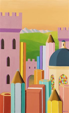 ANTONIO BENCICH<BR>Biella 1949<BR>"Borgo metropolitano" 2025