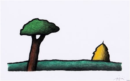 Tino STEFANONI Lecco 1937 Senza titolo, 2001, pastelli su cartoncino, cm. 20...