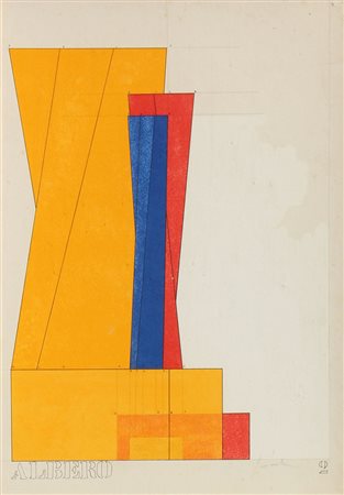 Giò POMODORO Orciano di Pesaro 1930 - Milano 2002 Albero, tecnica mista su...