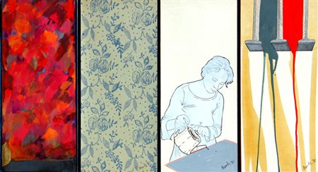 Renato MAMBOR Roma 1936 - Roma 2014 Senza titolo, 1990, tecnica mista su...