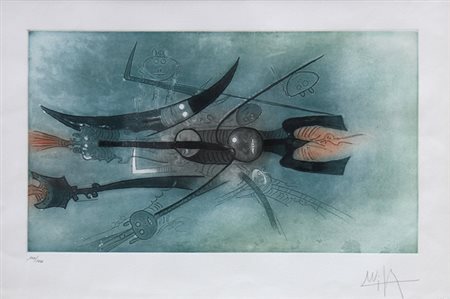 Wifredo LAM Sagua la Grande 1902 - Parigi 1982 Totem, acquaforte e acquatinta...