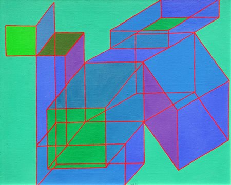 Achille PERILLI Roma 1927 L'opulento compendio, 1982, acrilico su tela, cm....