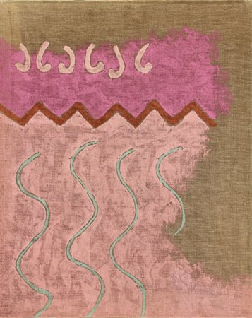Giorgio GRIFFA Torino 1936 Campo rosa, 1986, acrilico su tela, cm. 118.5 x...