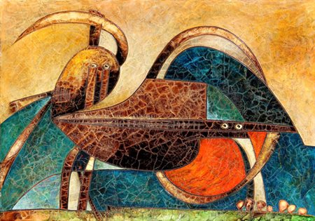 Gianni DOVA Roma 1925 - Pisa 1991 Senza titolo, anni 60, olio su tela, cm. 50...