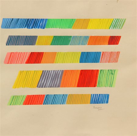 Piero DORAZIO Roma 1927 - Todi 2005 Senza titolo, 1970, tecnica mista su...