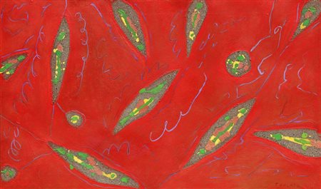 Giulio TURCATO Mantova 1912 - Roma 1995 Forme vaganti, 1969, olio, sabbia e...