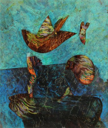 Gianni DOVA Roma 1925 - Pisa 1991 Giocando sull'acqua, 1970, olio su tela,...