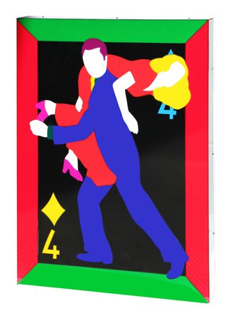 Marco LODOLA Dorno 1955 Carta da gioco, 2009, perspex e neon, cm. 115.5 x 85...