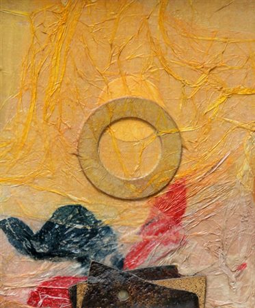 Roberto CRIPPA Monza 1921 - Bresso 1972 Landscape, 1971, collage e sughero su...