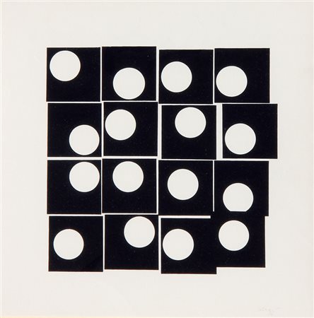 Paolo SCHEGGI Firenze 1940 - Roma 1971 Composizione, anni 60, serigrafia, cm....