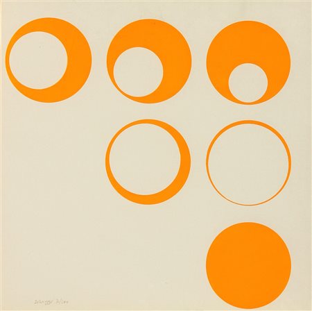 Paolo SCHEGGI Firenze 1940 - Roma 1971 Composizione, anni 60, serigrafia, cm....