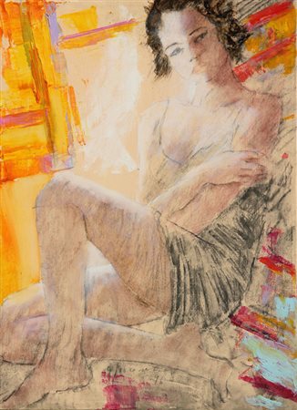 Francesco GIACOMAZZI 1956 Senza titolo, 1996, tecnica mista su tela, cm. 50 x...