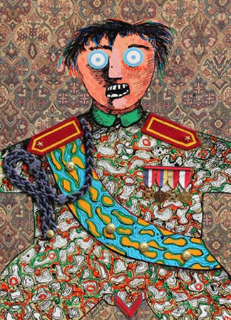 Enrico BAJ Milano 1924 - Vergiate 2003 Le stratege militaire , 1971,...