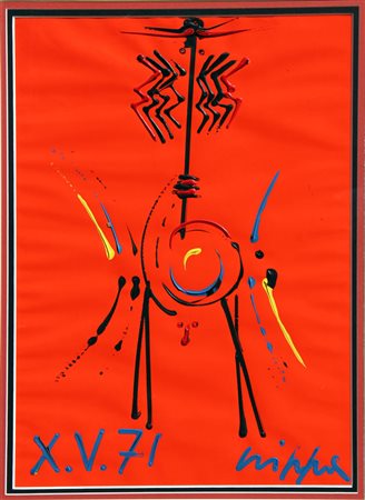 Roberto CRIPPA Monza 1921 - Bresso 1972 Totem, 1971, olio su cartoncino su...