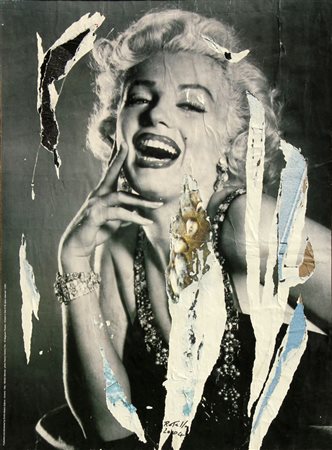 Mimmo ROTELLA Catanzaro 1918 - Milano 2006 Marilyn scherzosa, 2004, decollage...