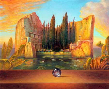 Antonio NUNZIANTE Napoli, 1956 Arcadia, 2008, olio su tela, cm. 50 x 60, C....