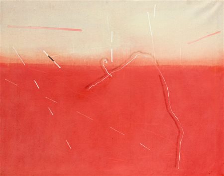 Valentino VAGO Barlassina 1931 Senza titolo, 1973, olio su tela, cm. 73 x 92,...