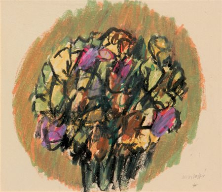 Ennio MORLOTTI Lecco 1910 - Milano 1992 Rose, 1990, pastelli a cera su carta...