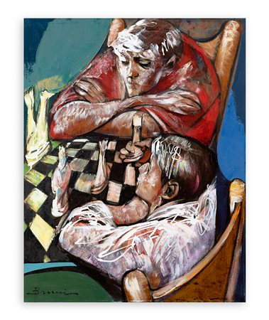 BRUNO BRUNI (1935) - Giocatori di scacchi
