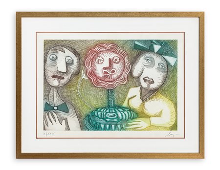 ENRICO BAJ (1924-2003) - Gruppo di famiglia, 1981