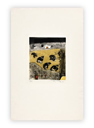 JOSÉ ORTEGA (1921-1990) - Senza Titolo (La moisson), 1965