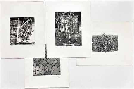 AUTORI VARI (STEFFANONI, QUATTRUCCI, LECOQ E CATTANEO) - Lotto unico di 4 opere