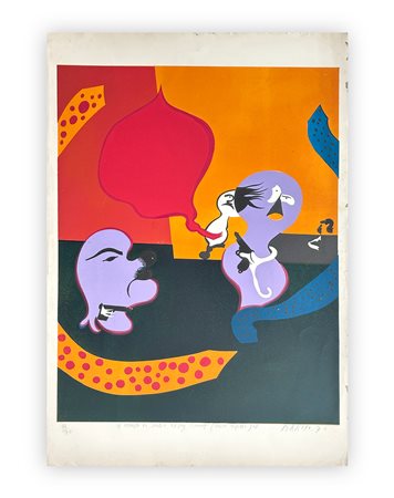 EDUARDO ARROYO (1937-2018) - El Arresto de Julio Lopez Brunet 1970