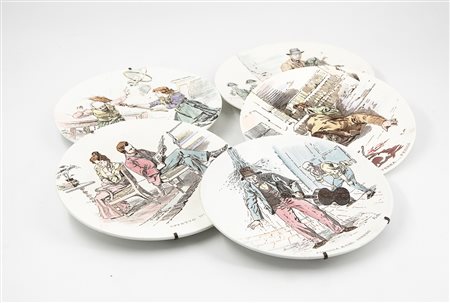 SOCIETÀ CERAMICA RICHARD, MILANO - Lotto unico di 5 piatti