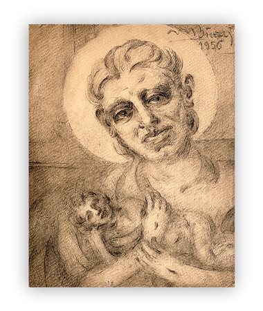 MARIO NATALE BIAZZI (1880-1965)  - Senza Titolo, 1956