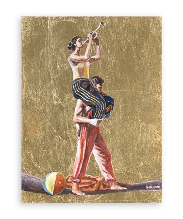 SERGIO NARDONI (1947) - Trombettista a cavallo