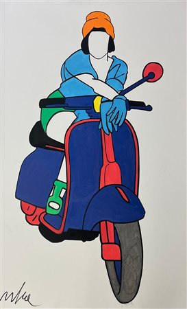 Marco Lodola “Pin up in vespa”