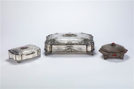 Tre cofanetti portagioie,  Italy, mid-20th century