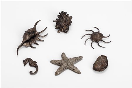 Gruppo di sei oggetti a tema marino, Second half of the 20th century