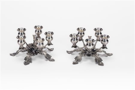 Coppia di candelabri, Italy, second half of the 20th century