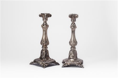 Coppia di candelieri, Russia, early 20th century