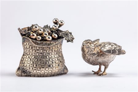 Buccellati - Cestino e uccellino, Italy, 20th century